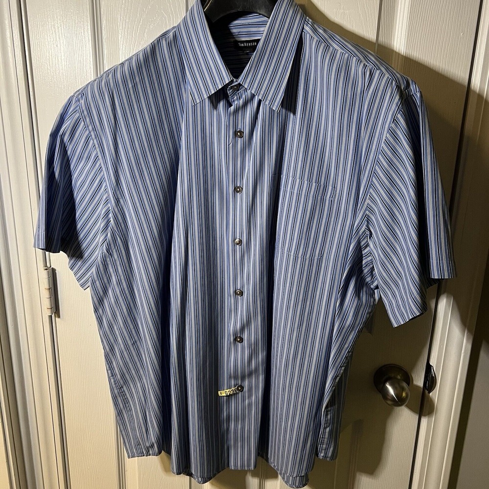 Lot Of 2 Men's Dress Shirts Short Sleeve 18-18 1/2 XXL